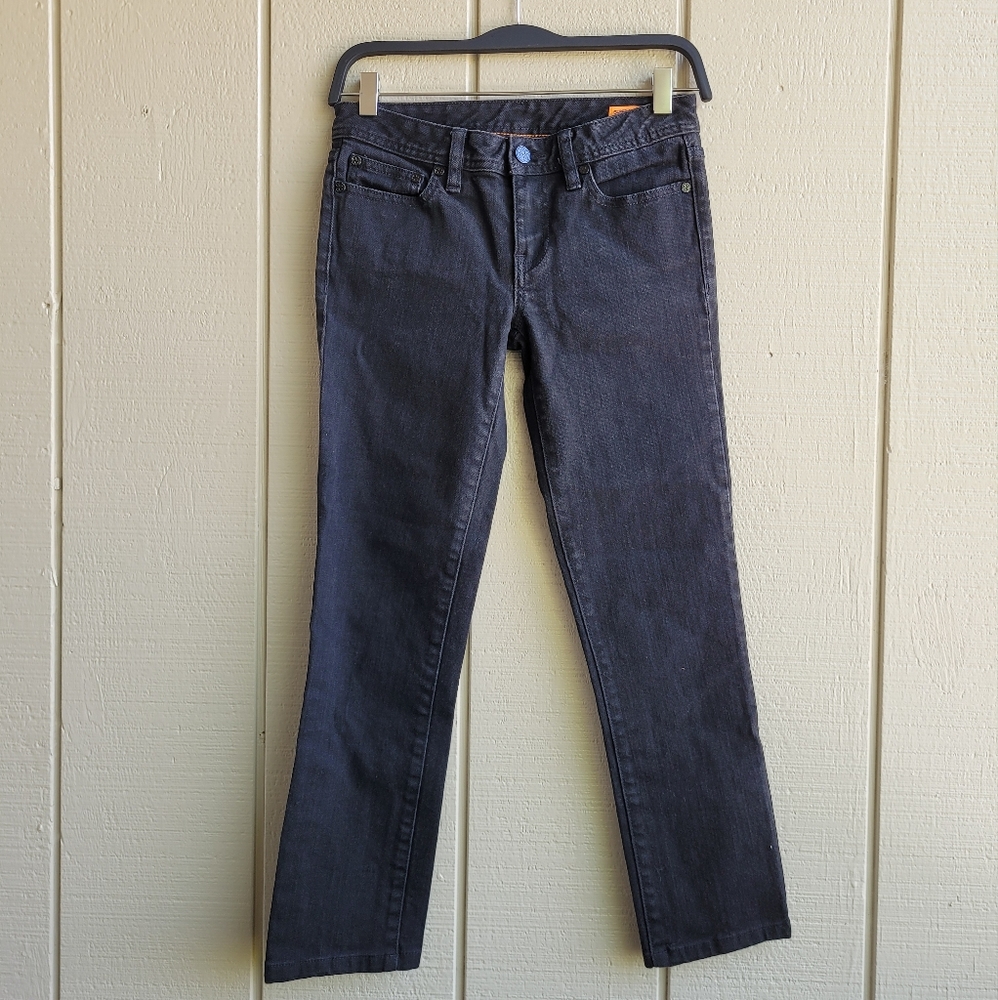 tory Burch wash black skinny jeans